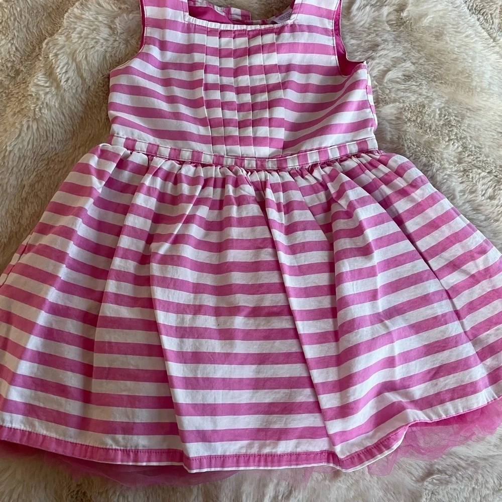 Pink and White Striped Dress